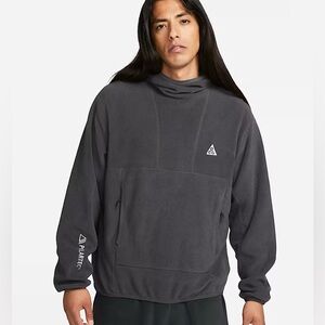 Nike ACG Wolf Tree Polartec Fleece Pullover Hoodie Men's Large Anthracite Gray